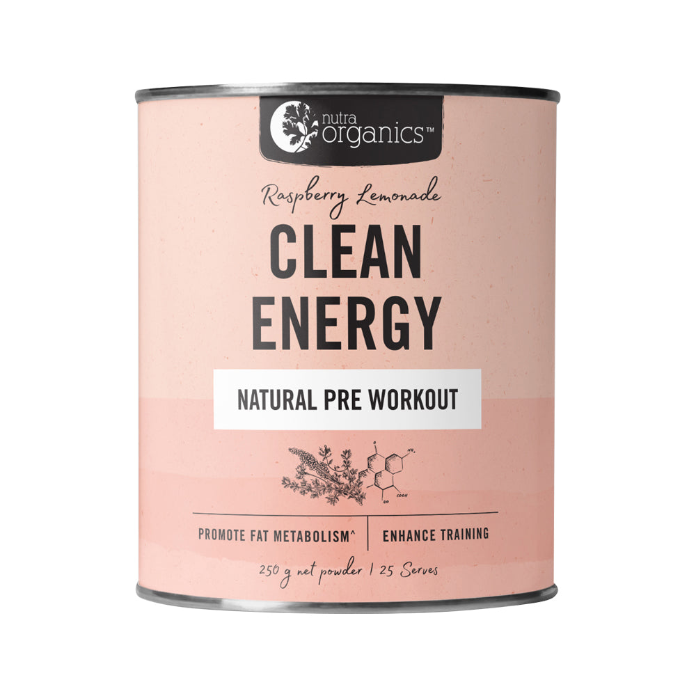 Nutra Organics Clean Energy Raspberry Lemonade 250g
