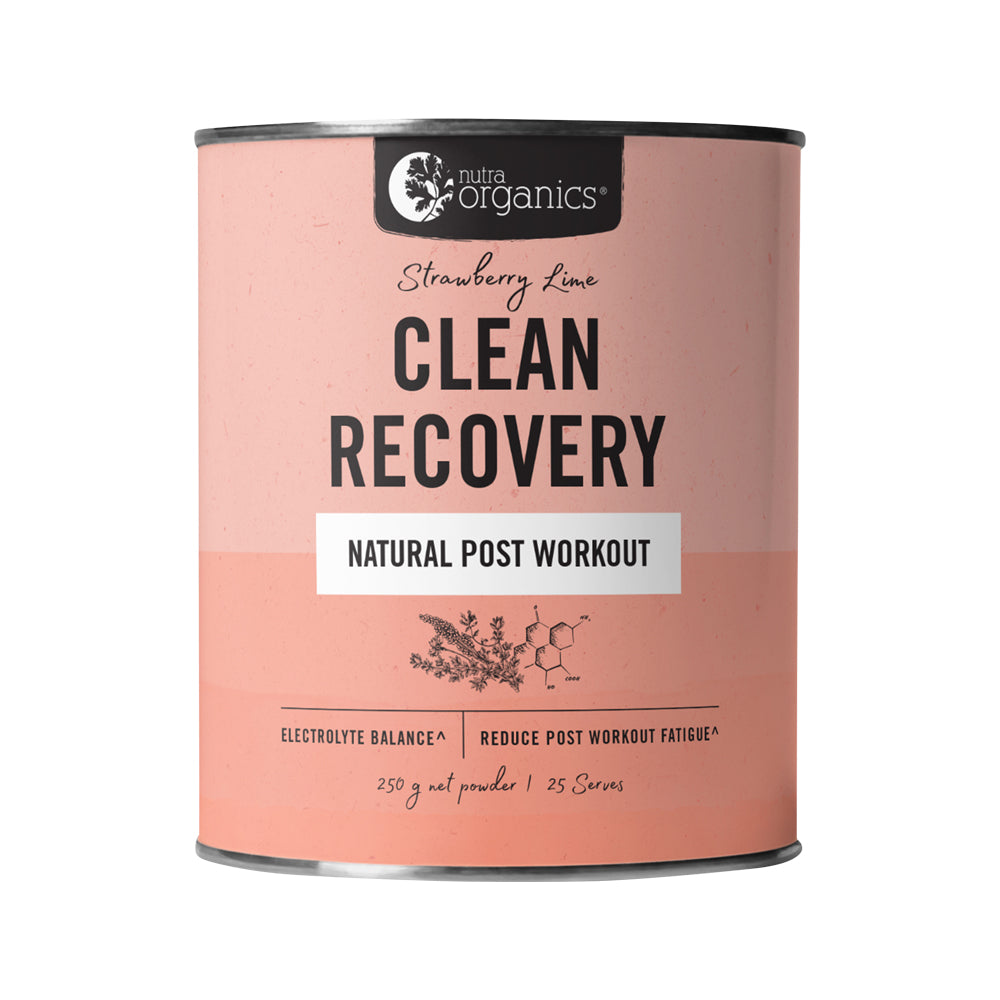 Nutra Organics Clean Recovery Strawberry Lime 250g