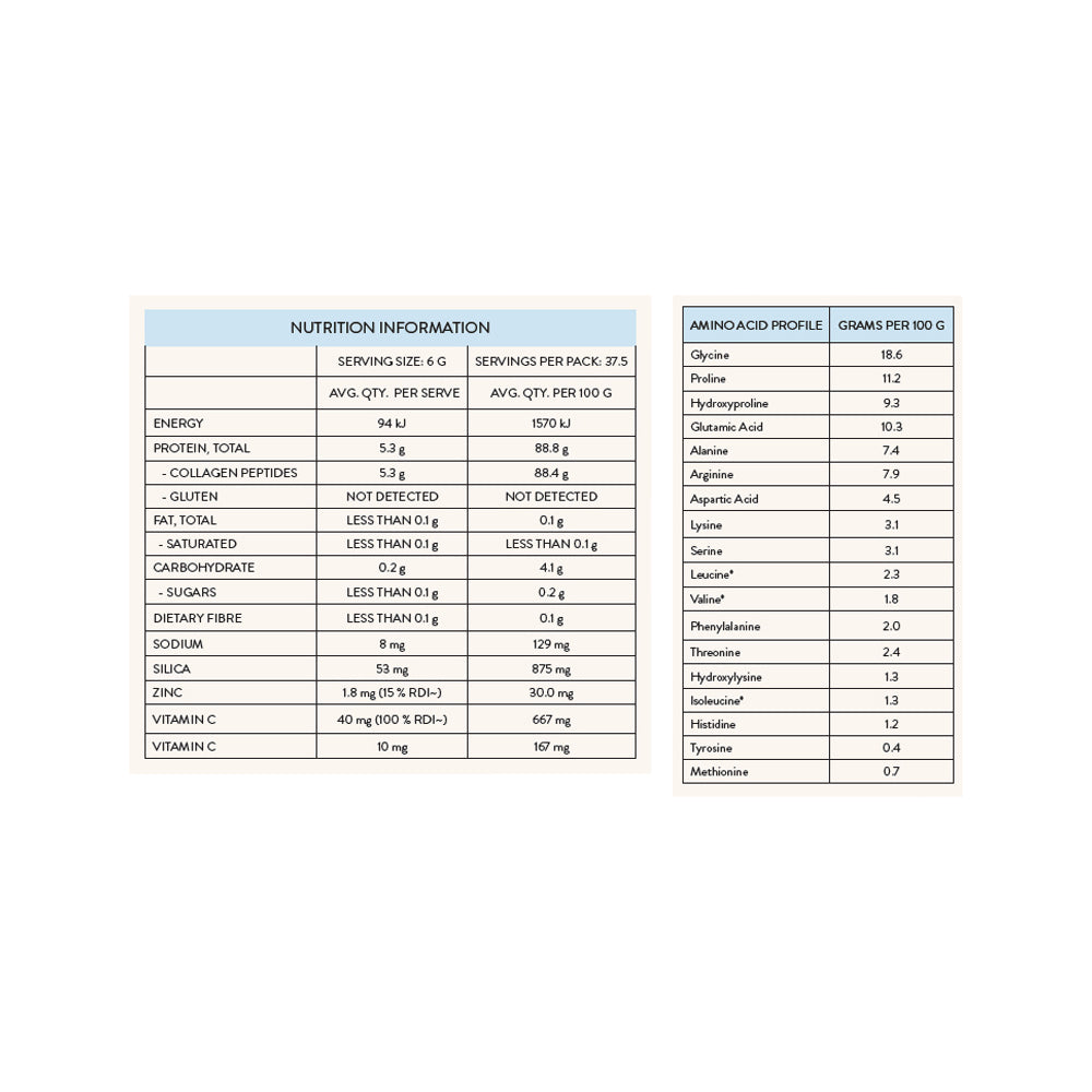 Nutra Organics - Marine Collagen Beauty with Bioactive Collagen Peptides + Vitamin C Unflavoured 225g
