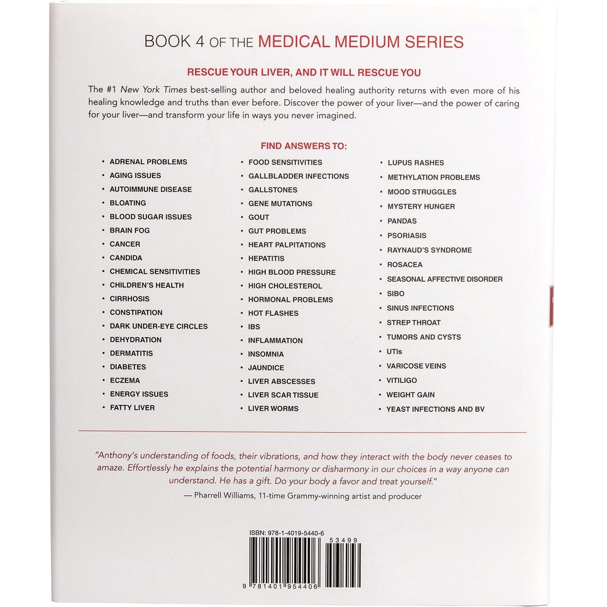 Book Medical Medium Liver Rescue By Anthony William