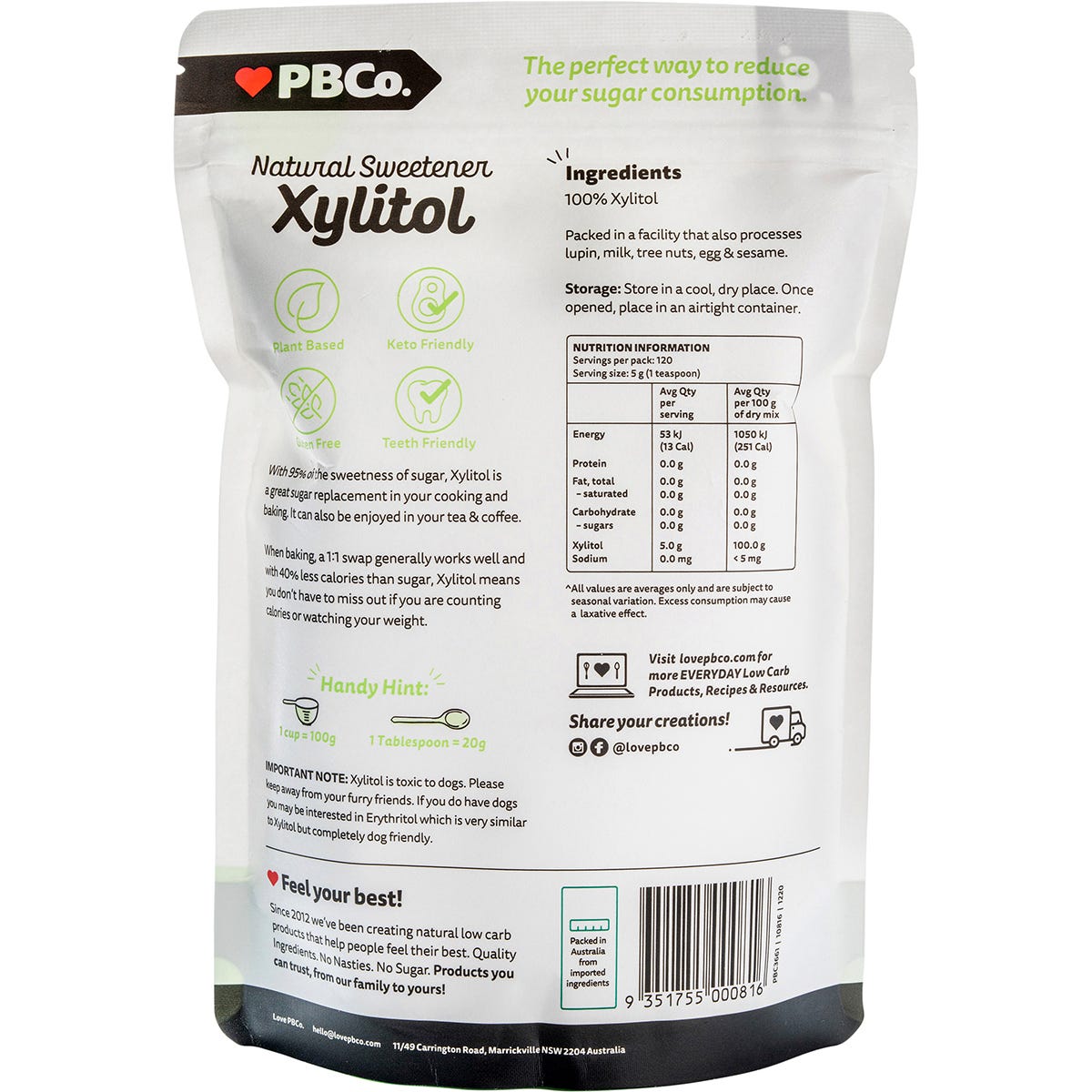 PBco Xylitol Natural Sweetener