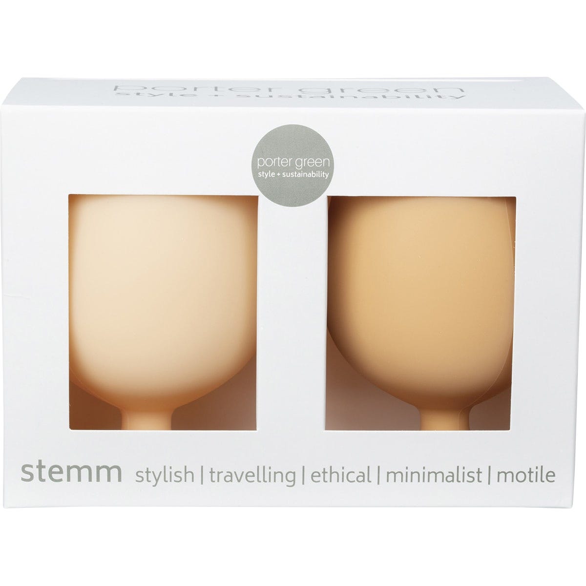 Porter Green Stemm Silicone Wine Glass Set Genoa