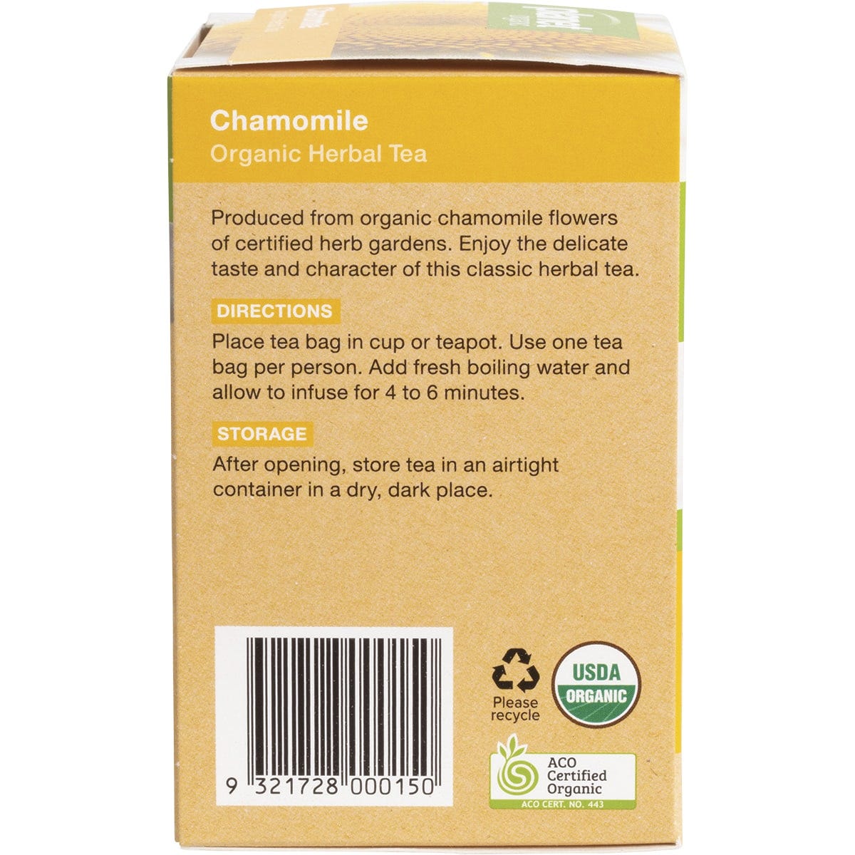 Planet Organic Herbal Tea Bags Chamomile