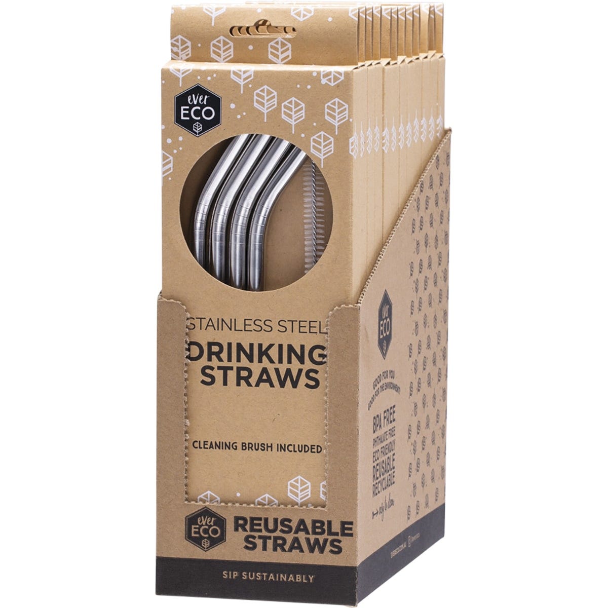Ever Eco Stainless Steel Straws Bent