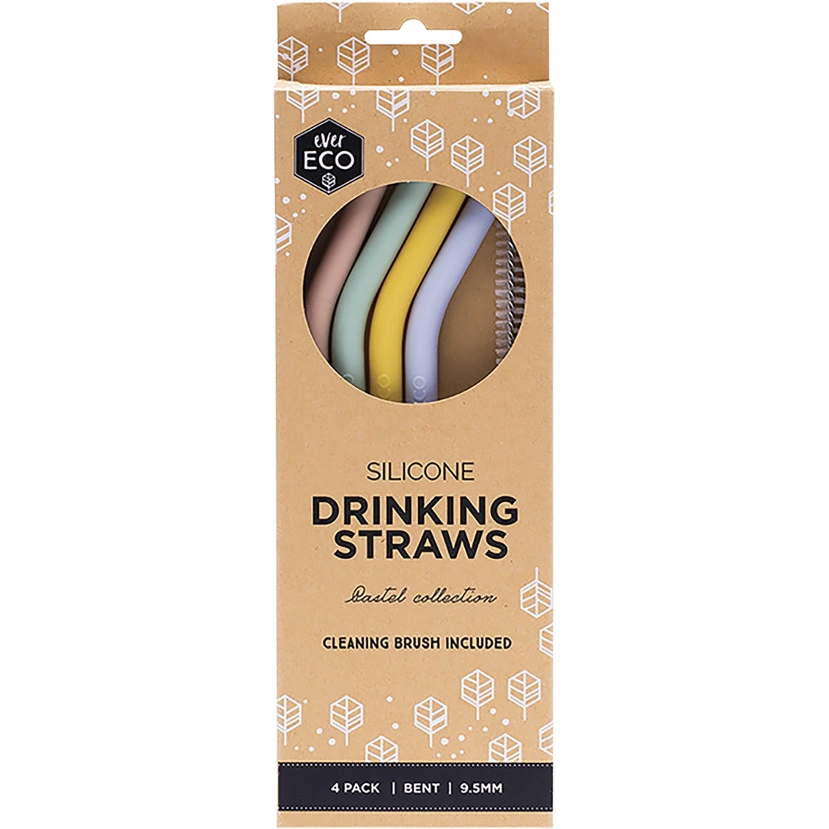 Silicone Straws Bent Pastel Collection