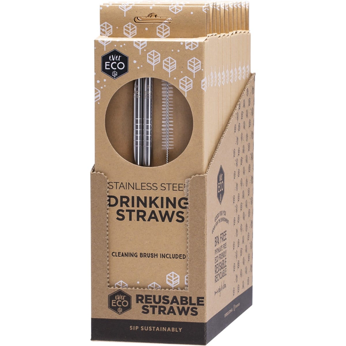 Ever Eco Stainless Steel Straws Straight