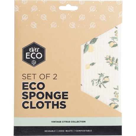 Eco Sponge Cloths Vintage Citrus Collection