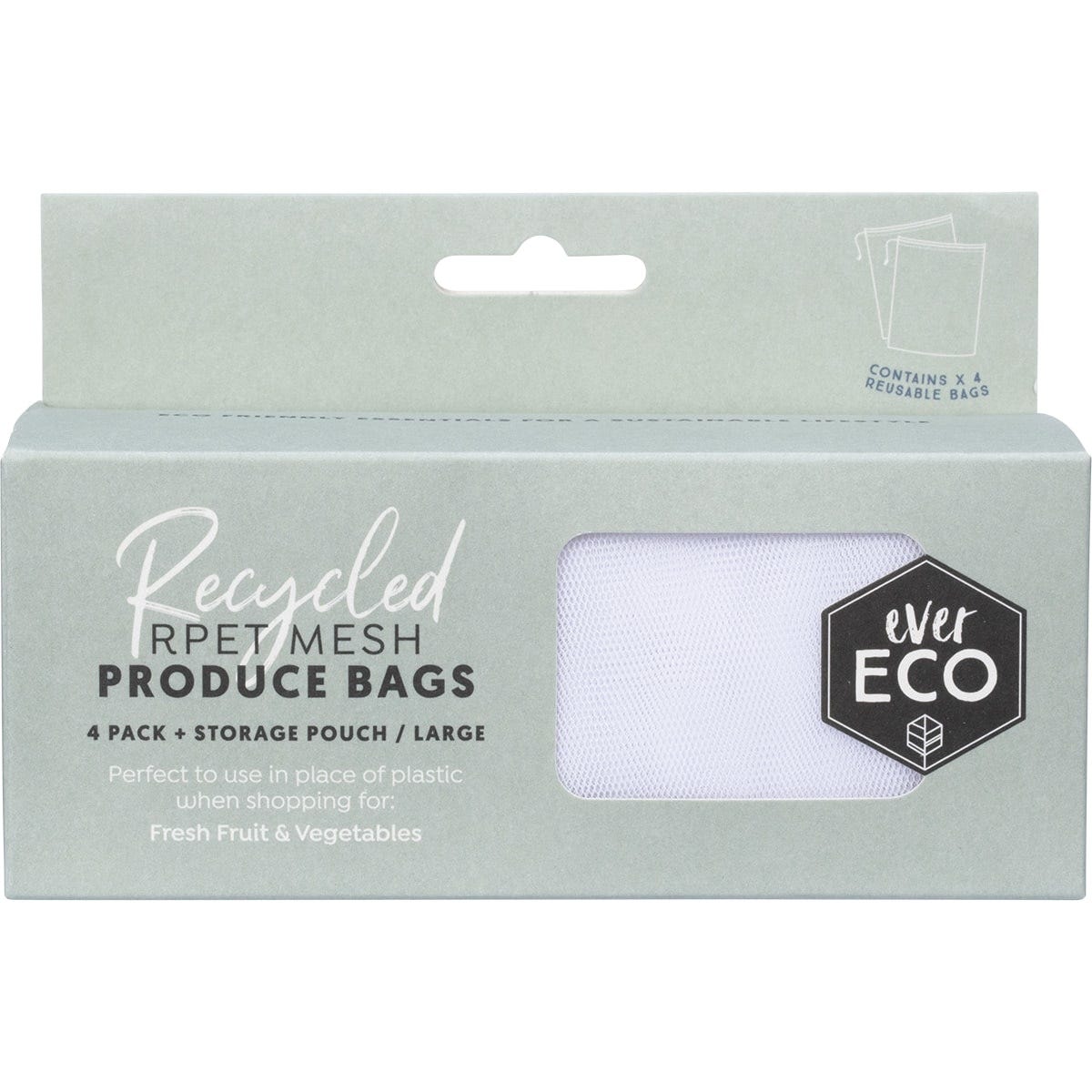 Reusable Produce Bags Recycled Polyester Mesh