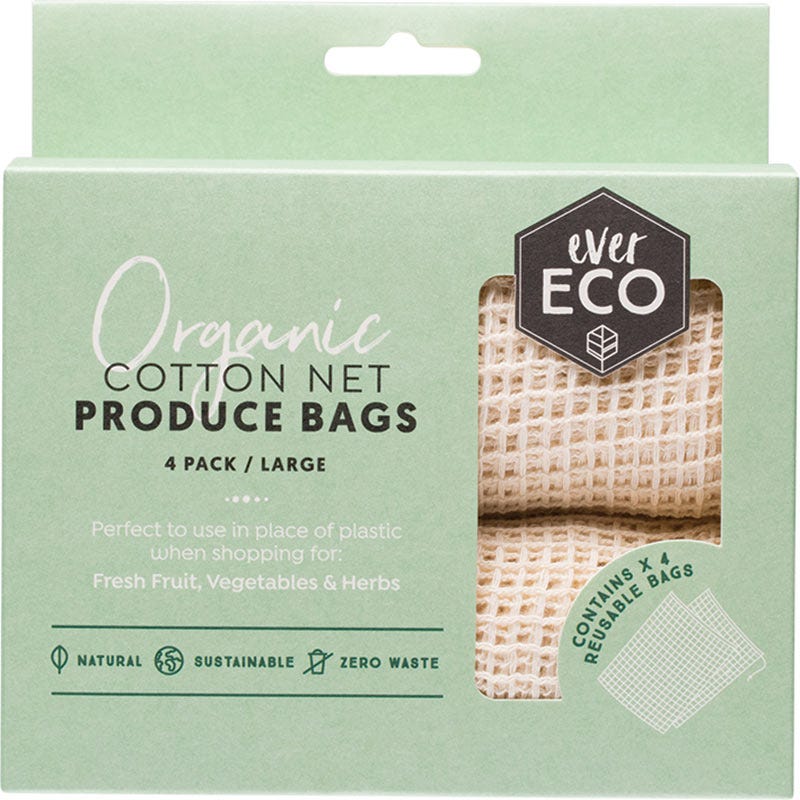 Reusable Produce Bags Organic Cotton Net