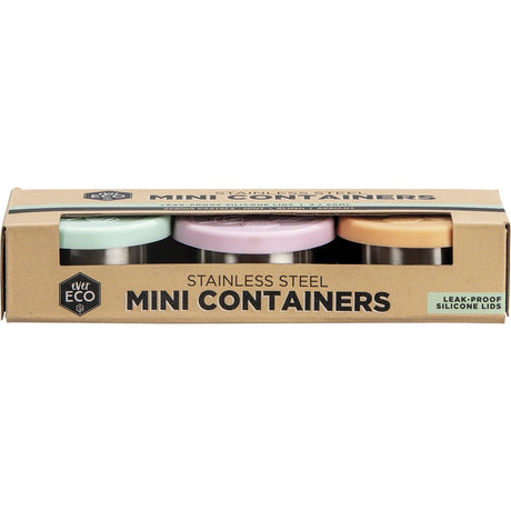 Stainless Steel Mini Containers Pastel Leak Resistant