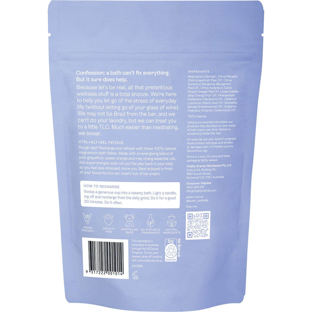 Epzen Magnesium Bath Flakes Recharge Soak