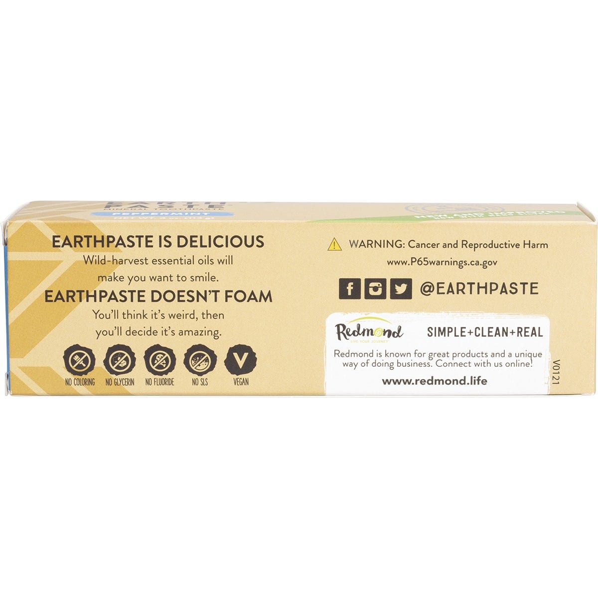 Redmond Earthpaste Toothpaste with Silver Peppermint