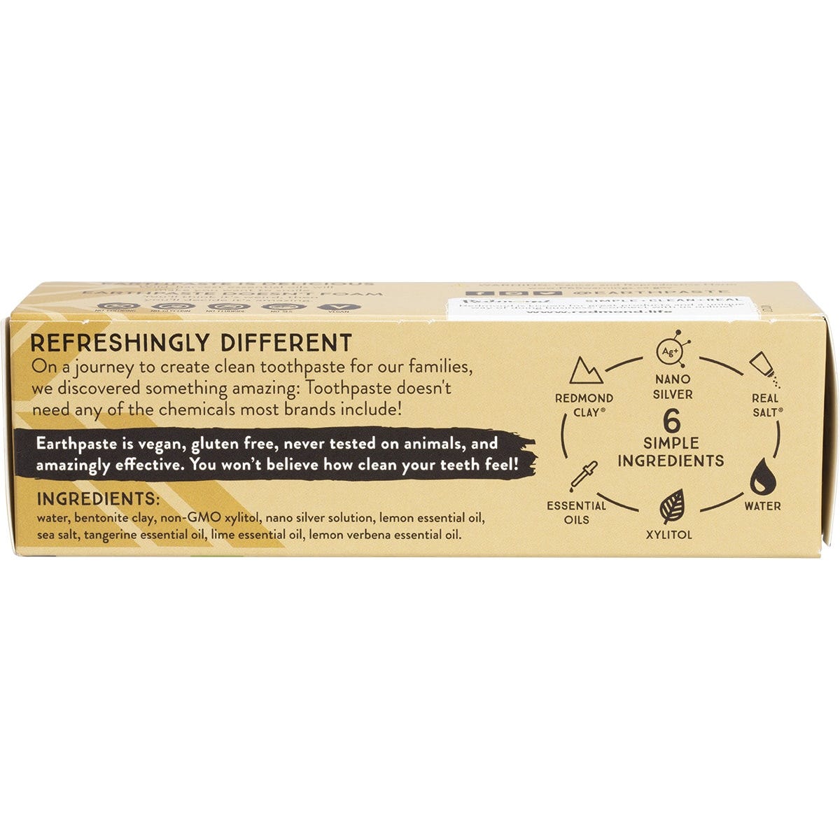 Redmond Earthpaste Toothpaste with Silver Lemon Twist