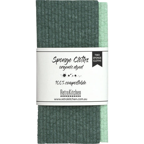 100% Compostable Sponge Cloth Organic Dyed Forest