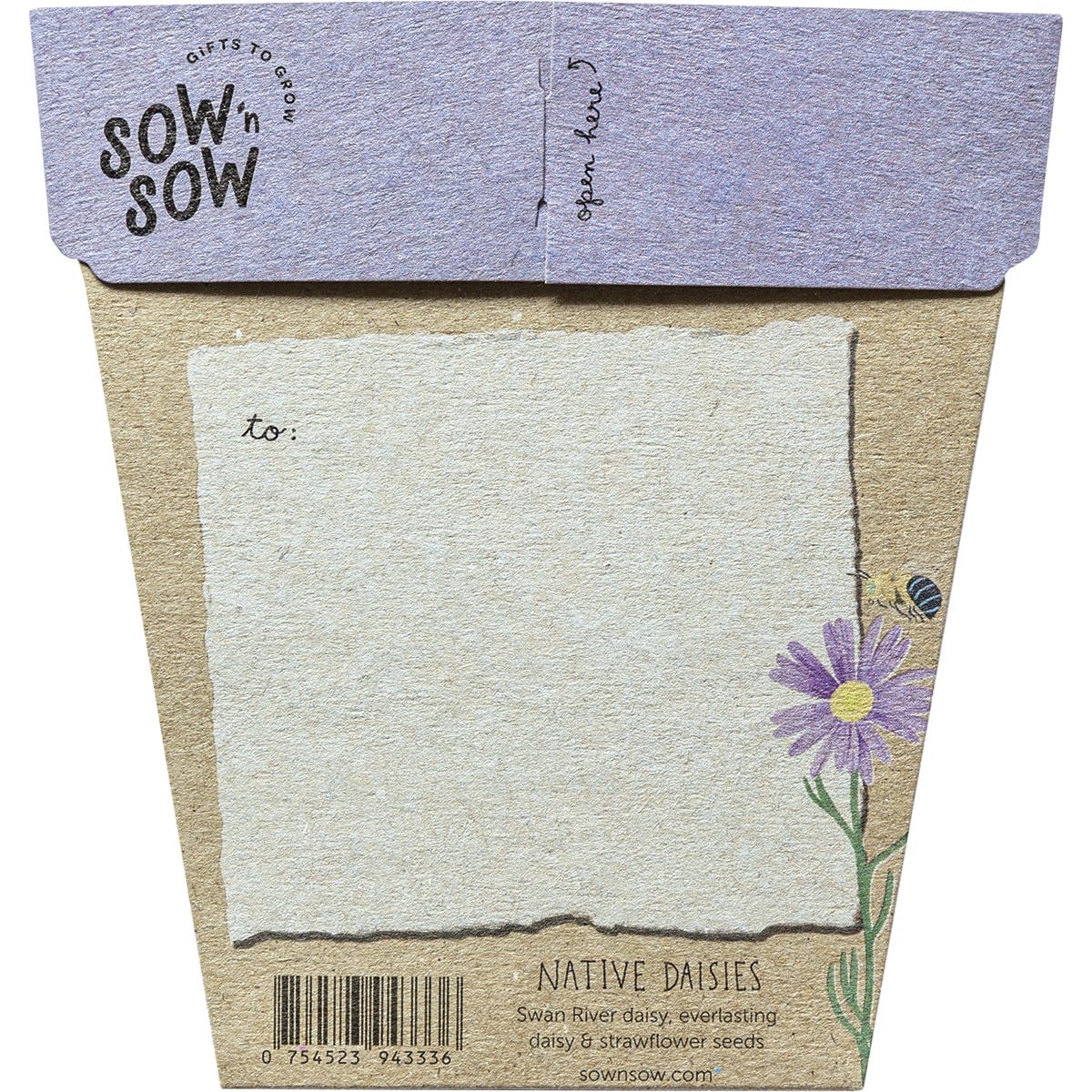 Sow 'N Sow Gift of Seeds Daisies Native