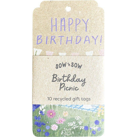 Recycled Gift Tags Happy Birthday Picnic