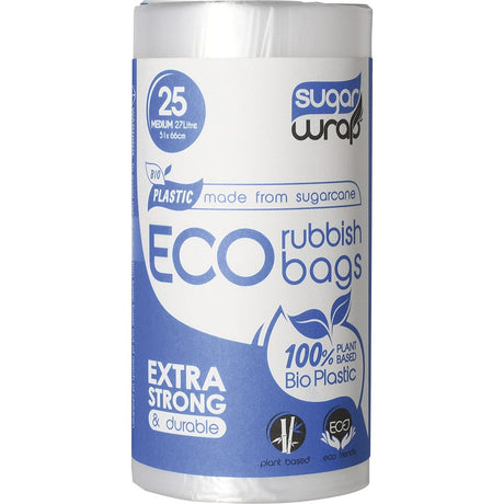 Eco Rubbish Bags Made from Sugarcane Medium 27L