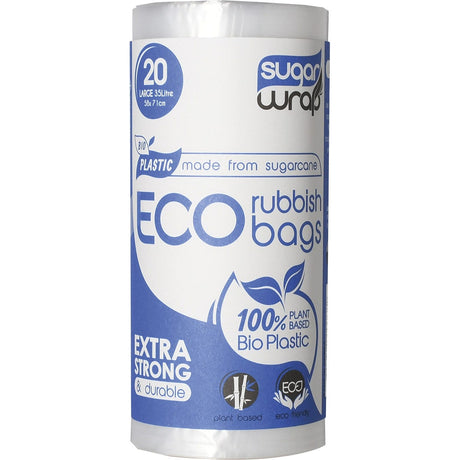 Eco Rubbish Bags Made from Sugarcane Large 35L