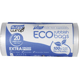 Sugarwrap Eco Rubbish Bags Made from Sugarcane Large 35L