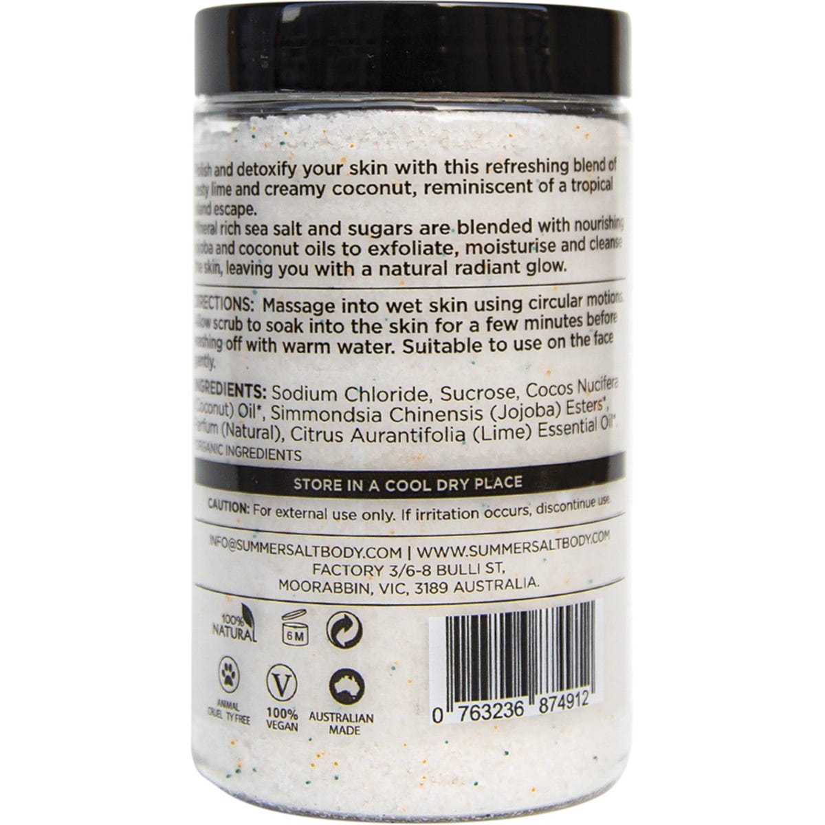 Summer Salt Body Salt Scrub Coconut & Lime