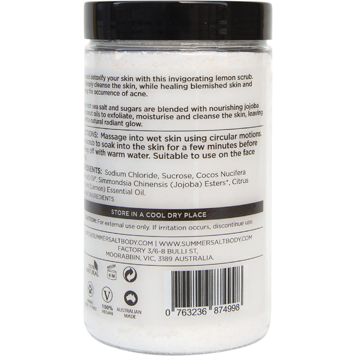 Summer Salt Body Salt Scrub Lemon