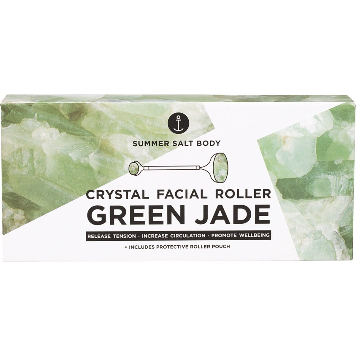 Summer Salt Body Crystal Facial Roller Green Jade