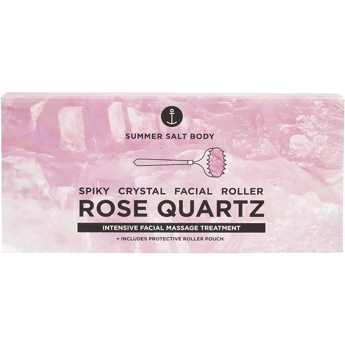 Summer Salt Body Spiky Crystal Facial Roller Rose Quartz