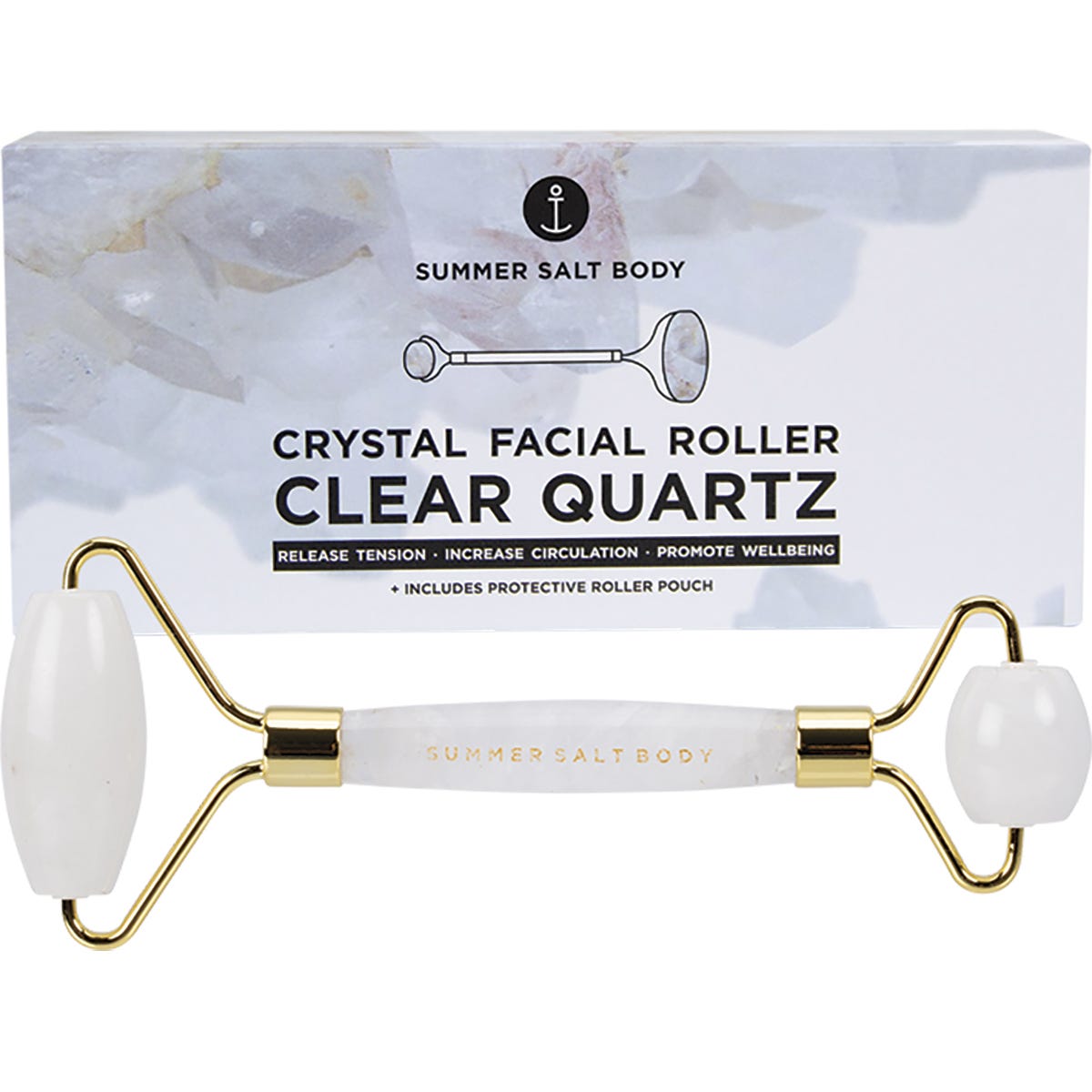 Crystal Facial Roller Clear Quartz