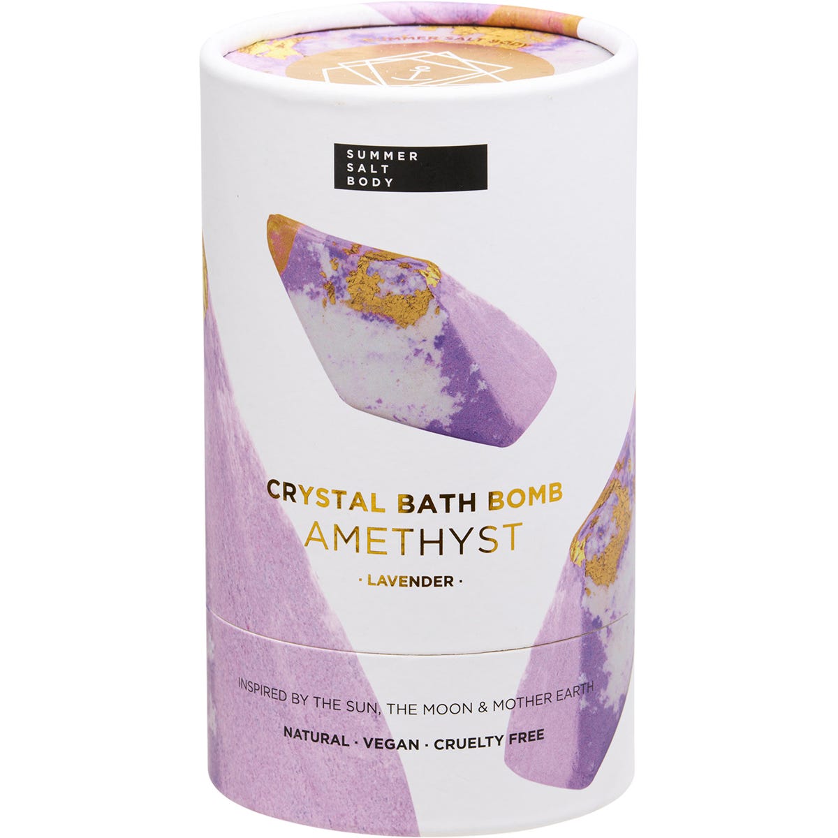 Summer Salt Body Crystal Bath Bomb Amethyst Lavender