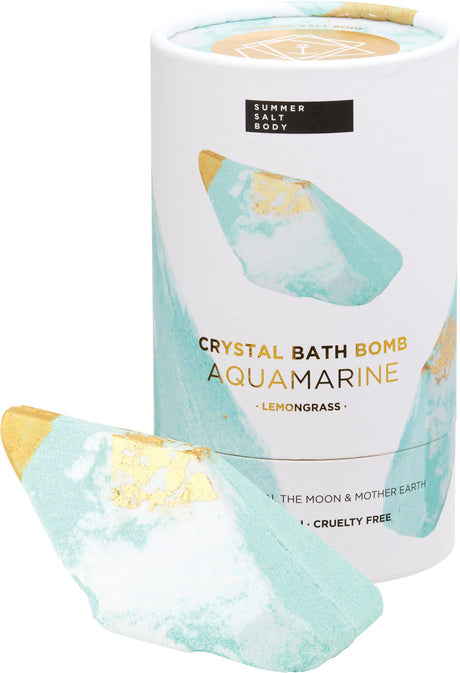Crystal Bath Bomb Aquamarine Lemongrass