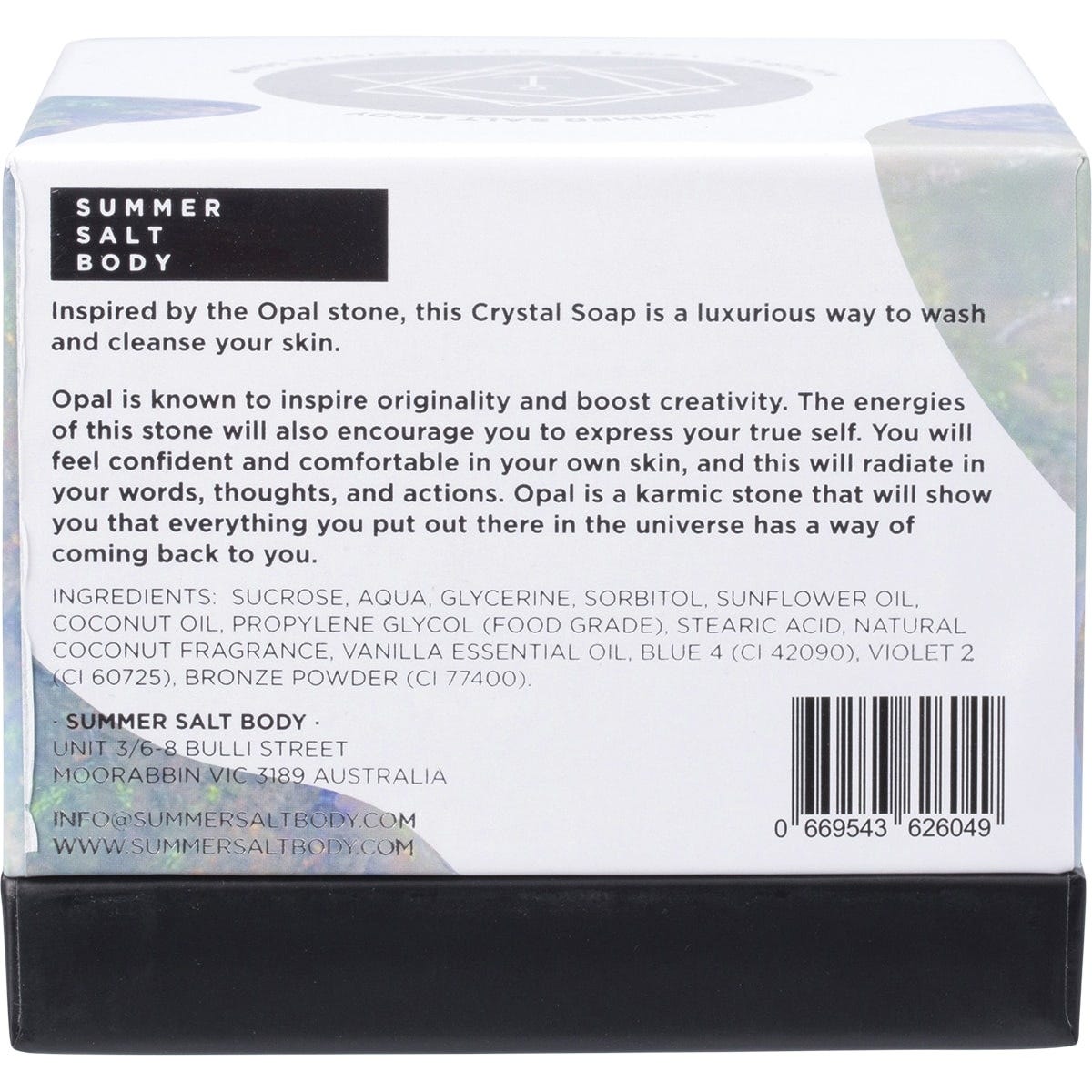 Summer Salt Body Crystal Soap Opal Coconut & Vanilla