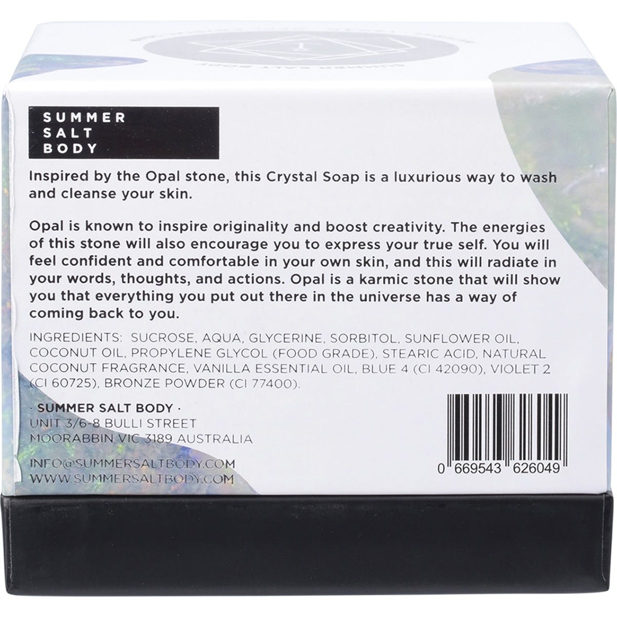 Summer Salt Body Crystal Soap Opal Coconut & Vanilla