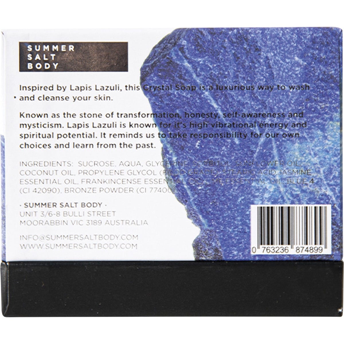 Summer Salt Body Crystal Soap Lapis Lazuli Jasmine & Lime