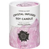 Summer Salt Body Crystal Infused Soy Candle Rose Quartz Salted Caramel