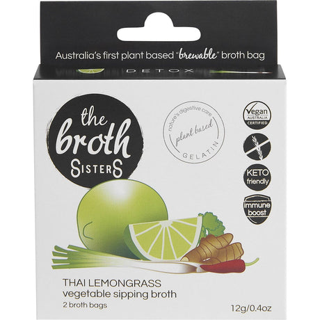 Vegetable Sipping Broth Bags Thai Lemongrass