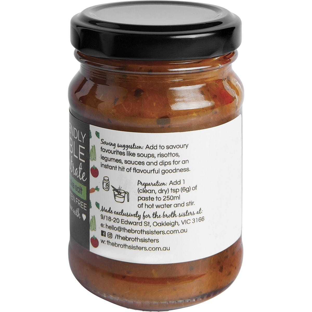 The Broth Sisters Stock Concentrate Vegetable Fodmap Friendly