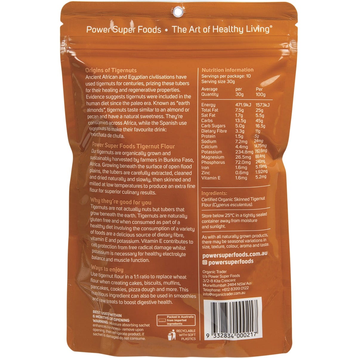 Power Super Foods Tigernut Flour The Origin Series