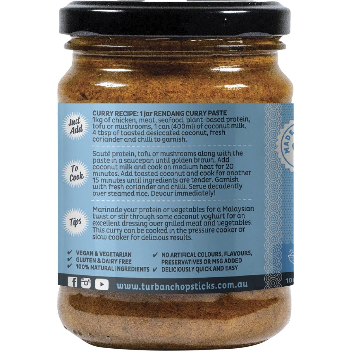 Turban Chopsticks Curry Paste Rendang Curry