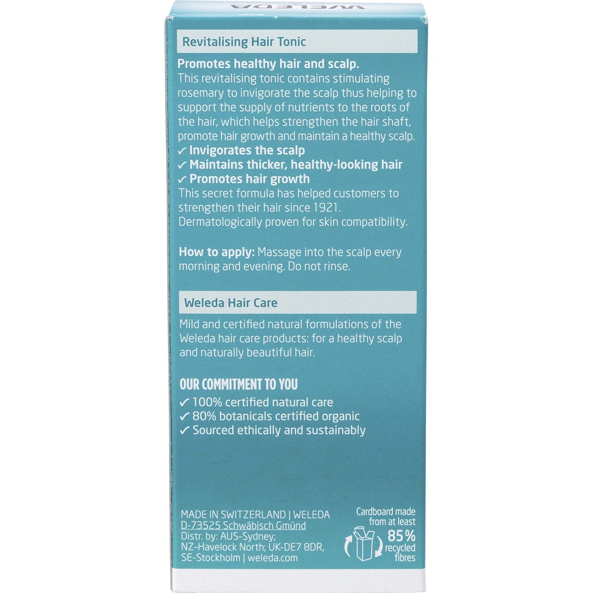 Weleda Revitalising Hair Tonic Rosemary