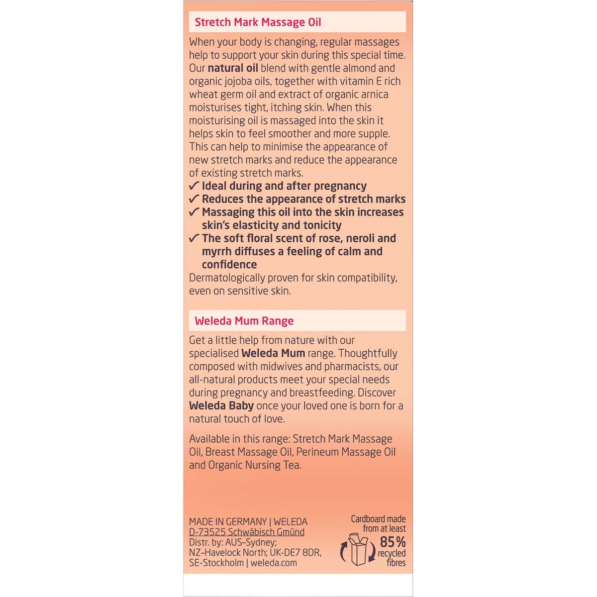 Weleda Stretch Mark Massage Oil Mum