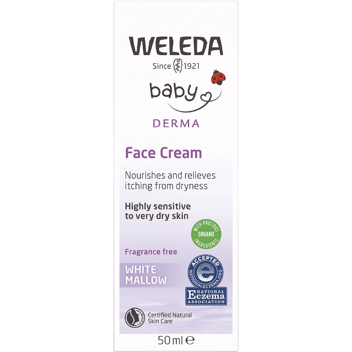 Weleda White Mallow Face Cream Baby Derma Fragrance Free