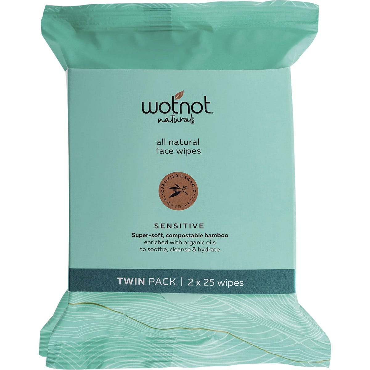 Natural Face Wipes Sensitive Twin Pack