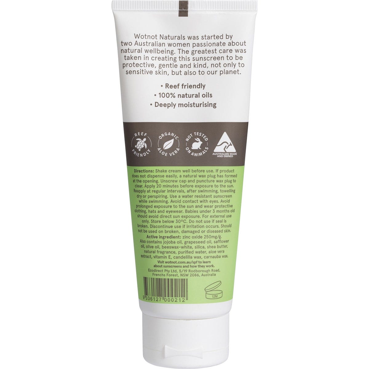 Wotnot Natural Sunscreen SPF 30 Suitable for 3 Months+