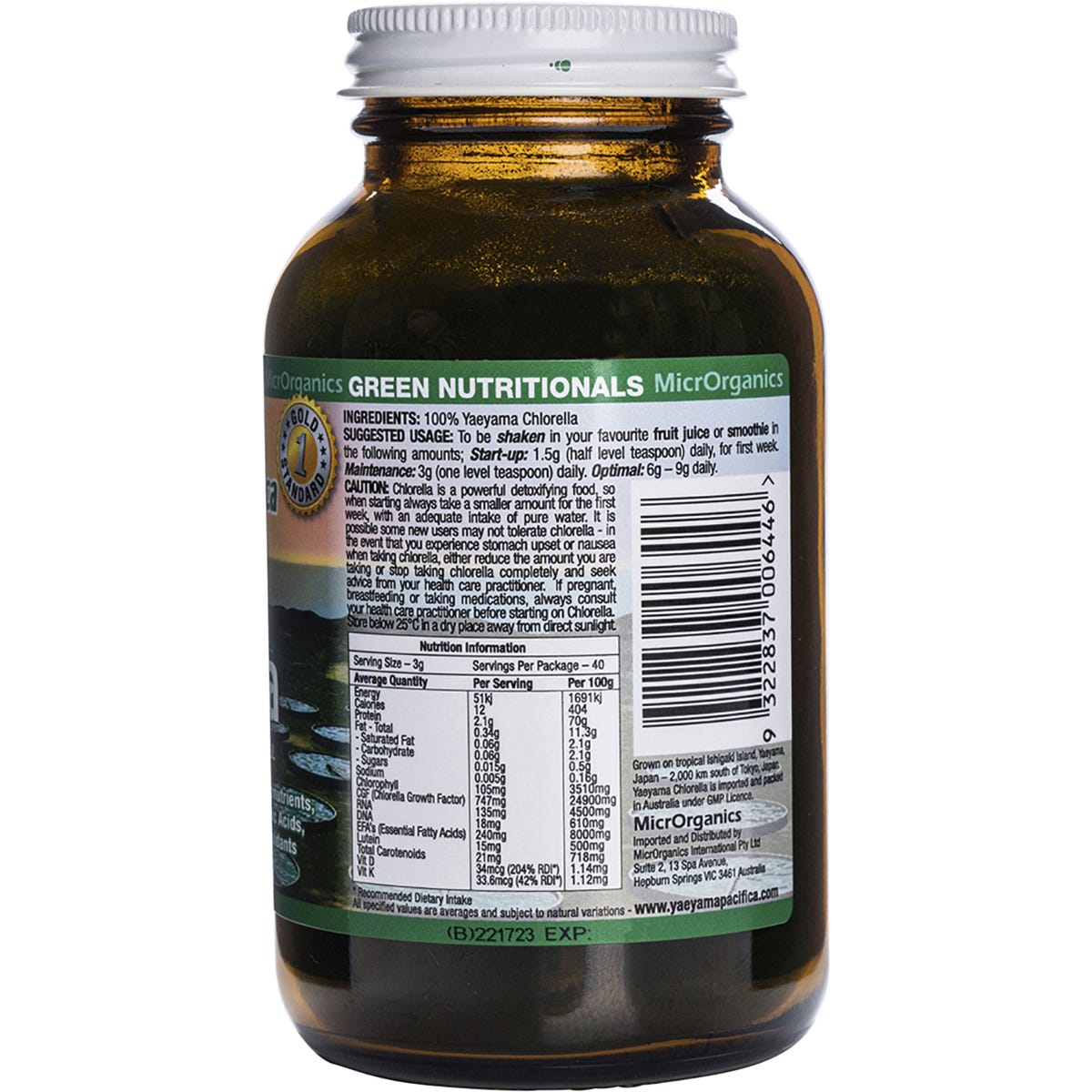 Green Nutritionals Yaeyama Pacifica Chlorella Powder