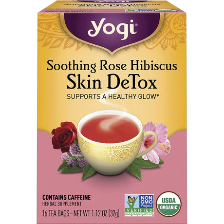 Herbal Tea Bags Rose Hibiscus Skin DeTox