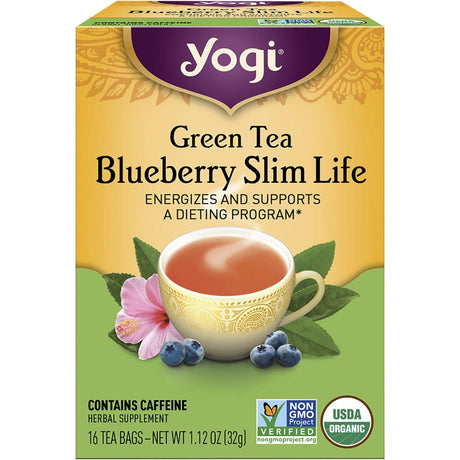 Herbal Tea Bags Green Tea Blueberry Slim Life