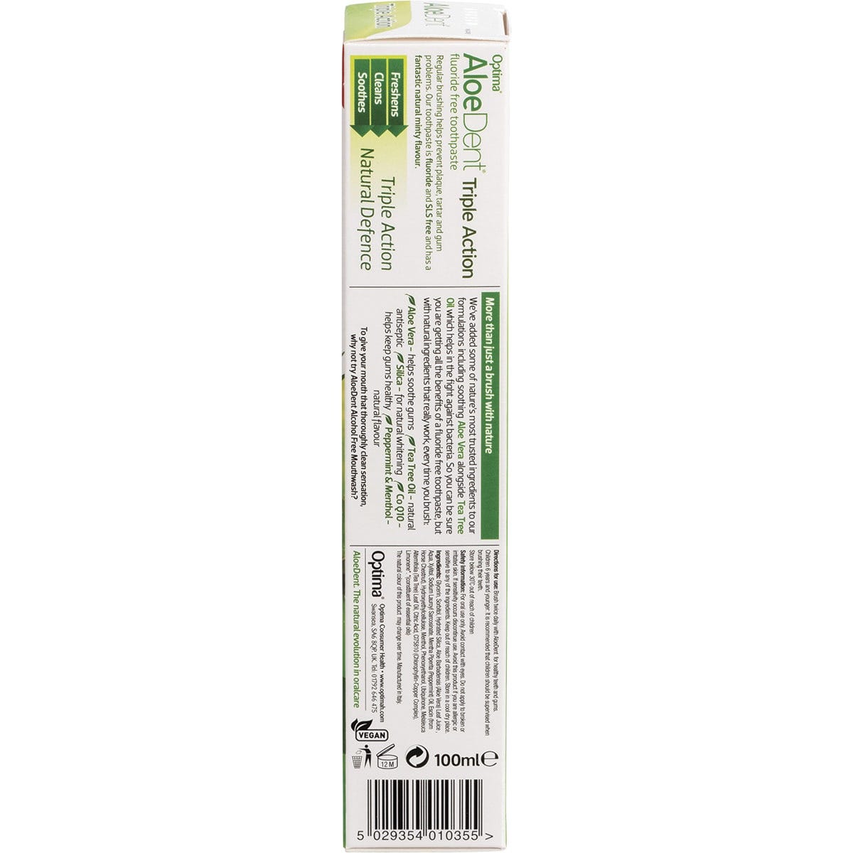 Aloe Dent Toothpaste Fluoride Free Triple Action