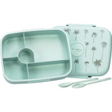 Arigato Bento Box with Fork and Spoon - Palms Design