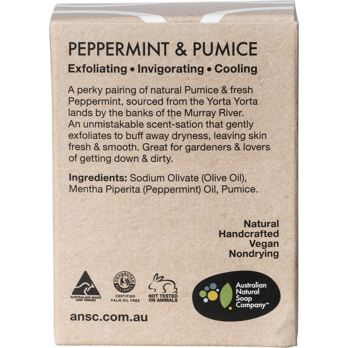 Australian Natural Soap Co Hand & Body Everyday Essential Peppermint & Pumice