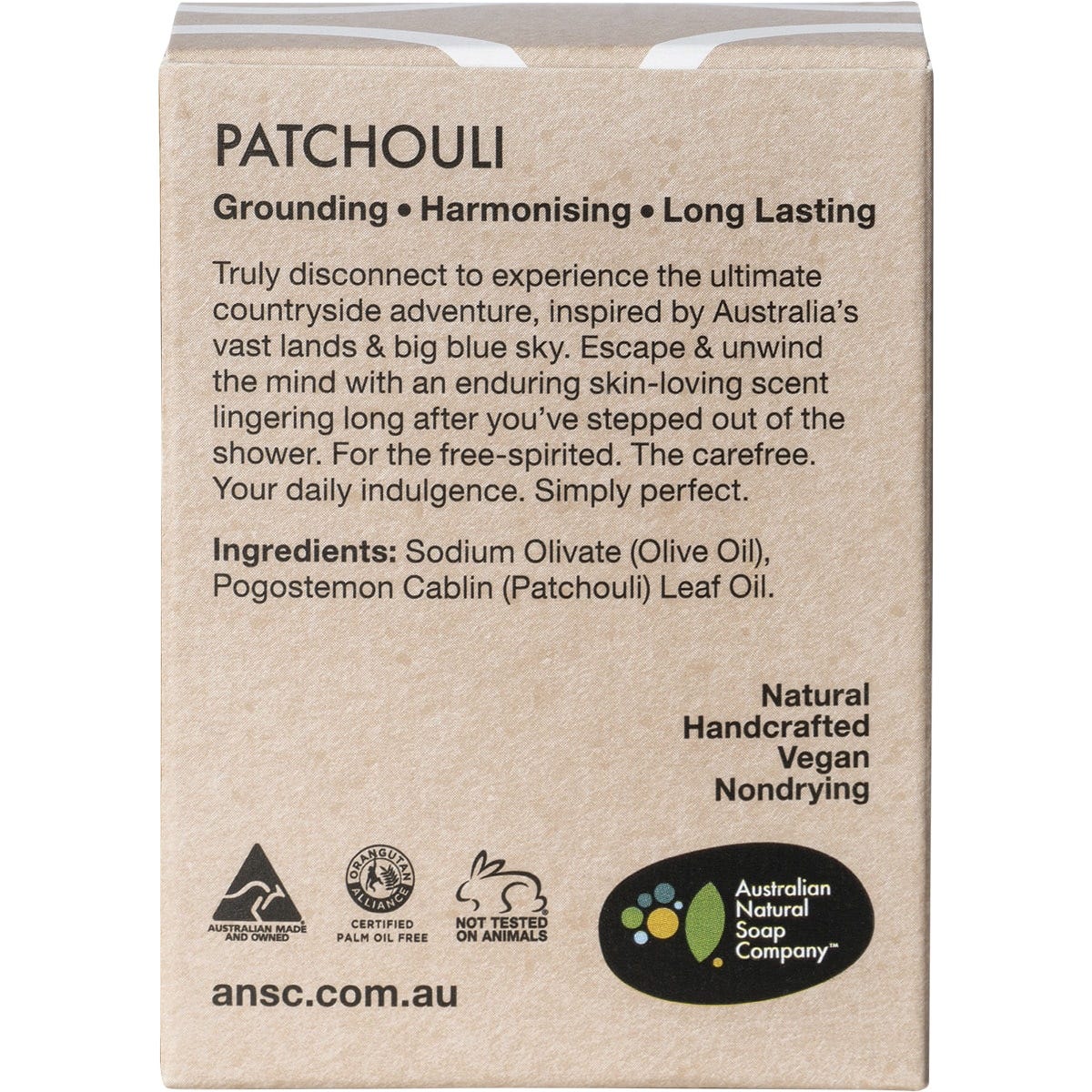 Australian Natural Soap Co Hand & Body Everyday Luxury Patchouli